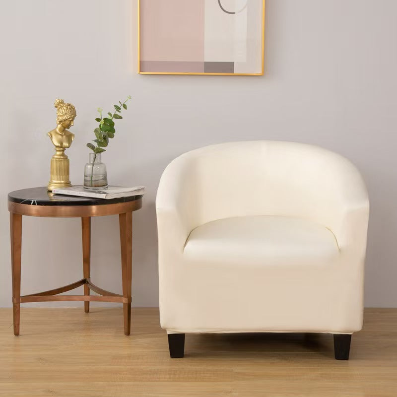 Détail de la texture imperméable de la housse crème