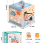 Cube d'activité avec diverses formes et couleurs pour l'éveil