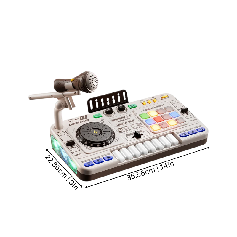 Table de mixage enfant avec boutons et pads MIDI colorés