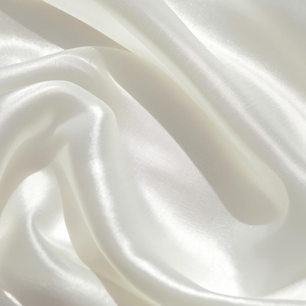 Zoom sur la texture lisse de la soie 22 Momme