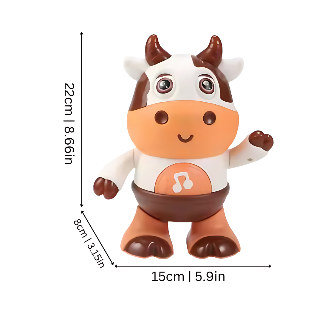 Vache jouet interactive avec lumières et mouvements dansants