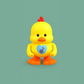 Gros plan sur le canard musical avec effets lumineux
