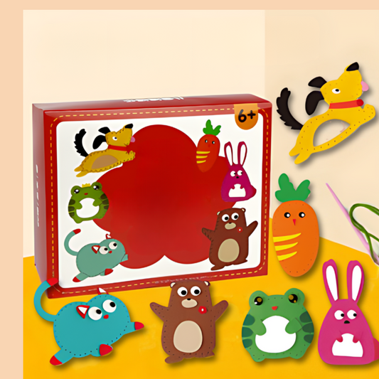 Kit de couture pour enfants avec poupées et outils colorés