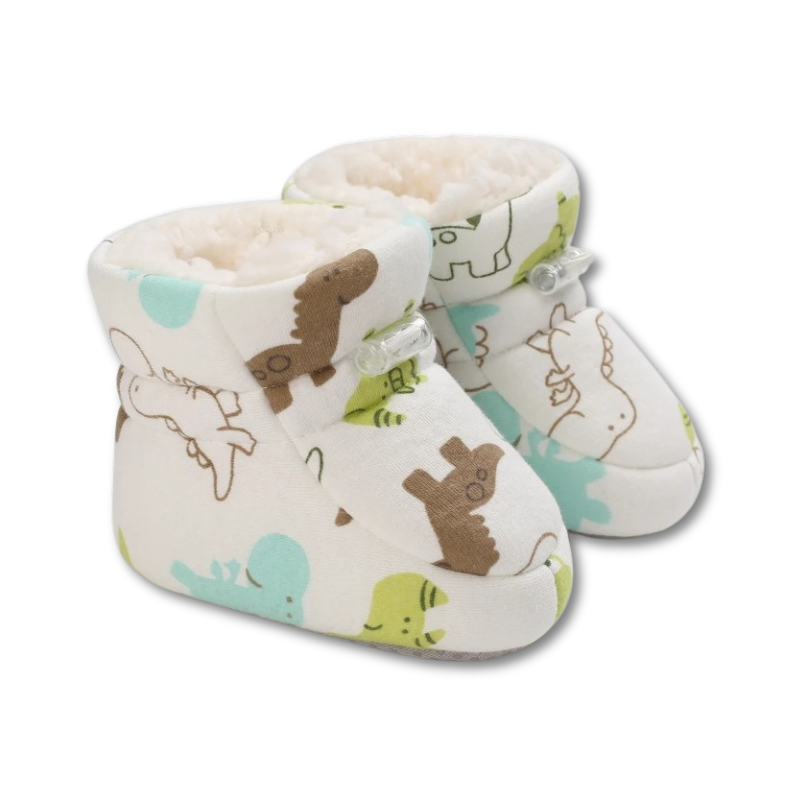 Chaussures bébé motif dinosaure, semelles stables