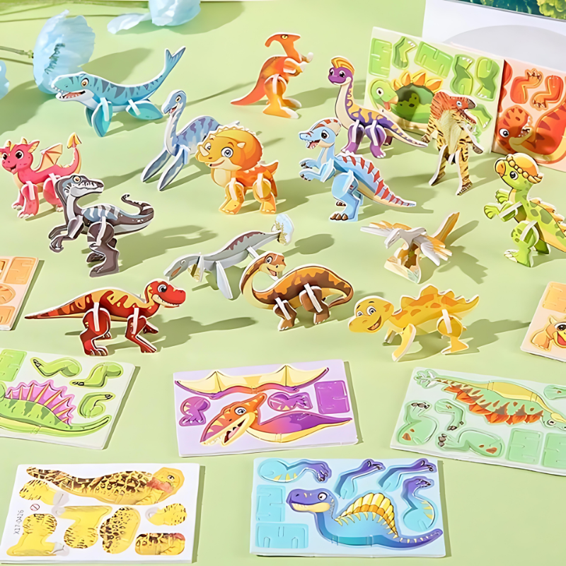 Puzzles dinosaures en mousse, pièces faciles à manipuler