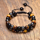 Vue d'ensemble du bracelet Shamballa ajustable sur fond neutre