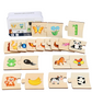 Style F illustrant des chiffres en bois naturel
