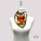 Foulard carré avec imprimé animalier sur fond orange vif