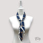 Foulard élégant noué, motif Art déco éventail