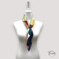 Vue d'ensemble du foulard montrant les couleurs vives et contrastées