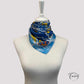 Foulard carré avec motif poisson exotique coloré