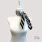 Foulard carré en polyester, motif labyrinthe moderne