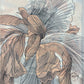 Motif floral blanc sur fond gris anthracite
