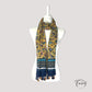 Vue rapprochée du tissu en coton viscose du foulard