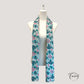 Foulard en coton imprimé ethnique rose et vert