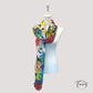 Vue d'ensemble du foulard avec fleurs éclatantes