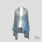 Foulard en coton bleu avec motif circulaire graphique