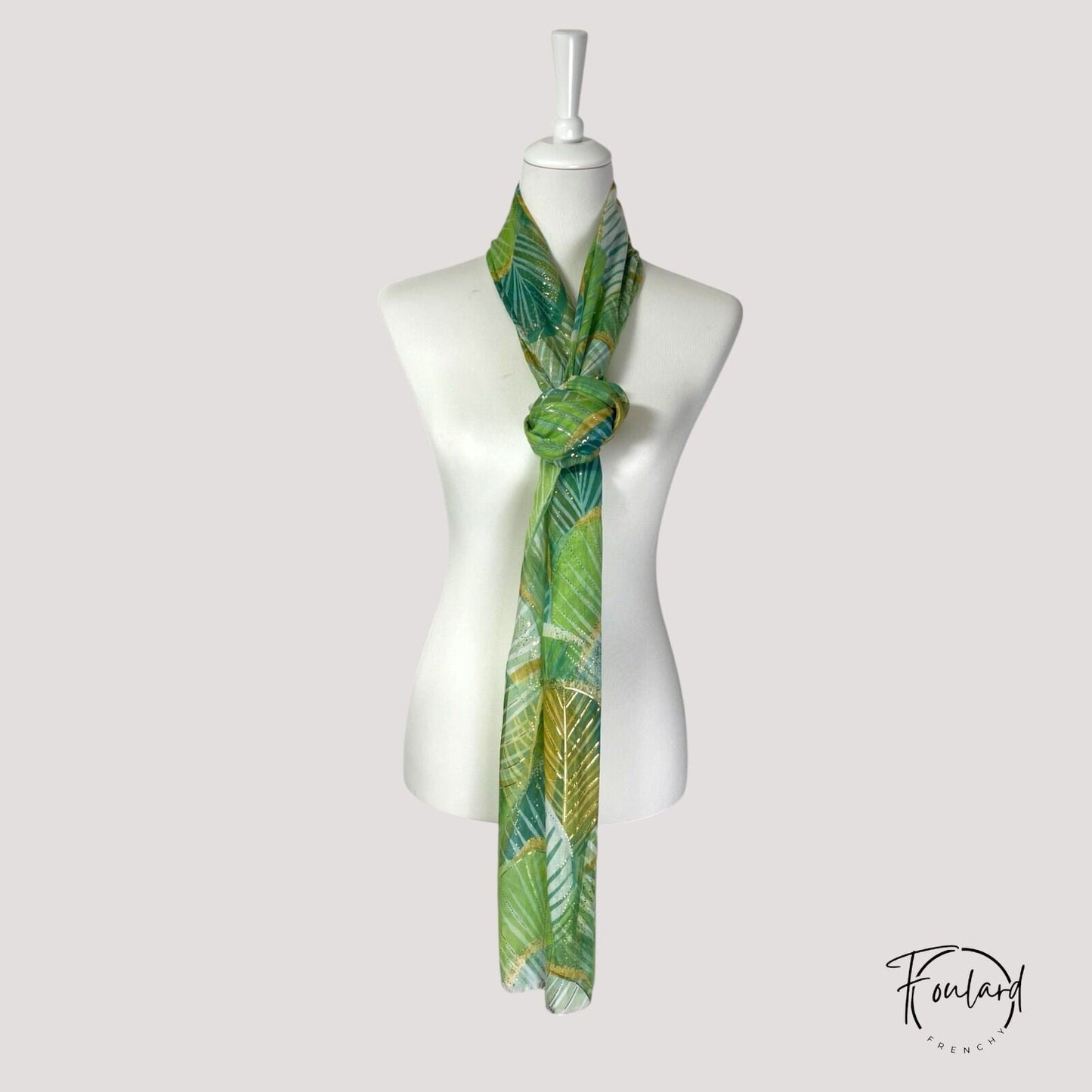 Foulard en viscose-coton, texture douce et fluide