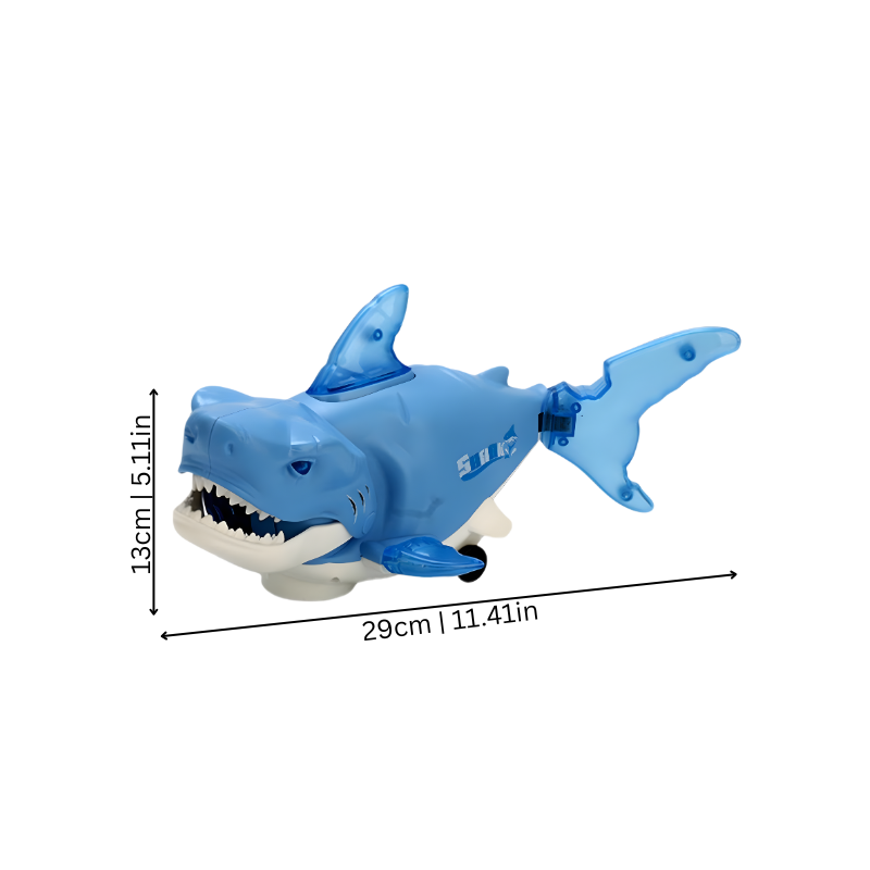 Dimensions du jouet requin musical avec lumières