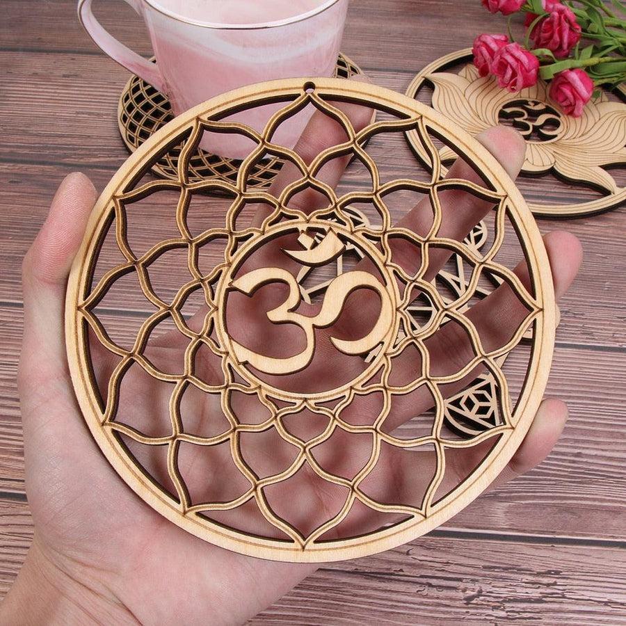Vue latérale de la Fleur de vie, motifs géométriques