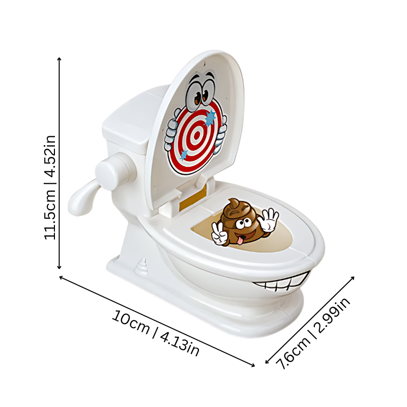 Dimensions du jeu de cible pour toilettes sur fond blanc