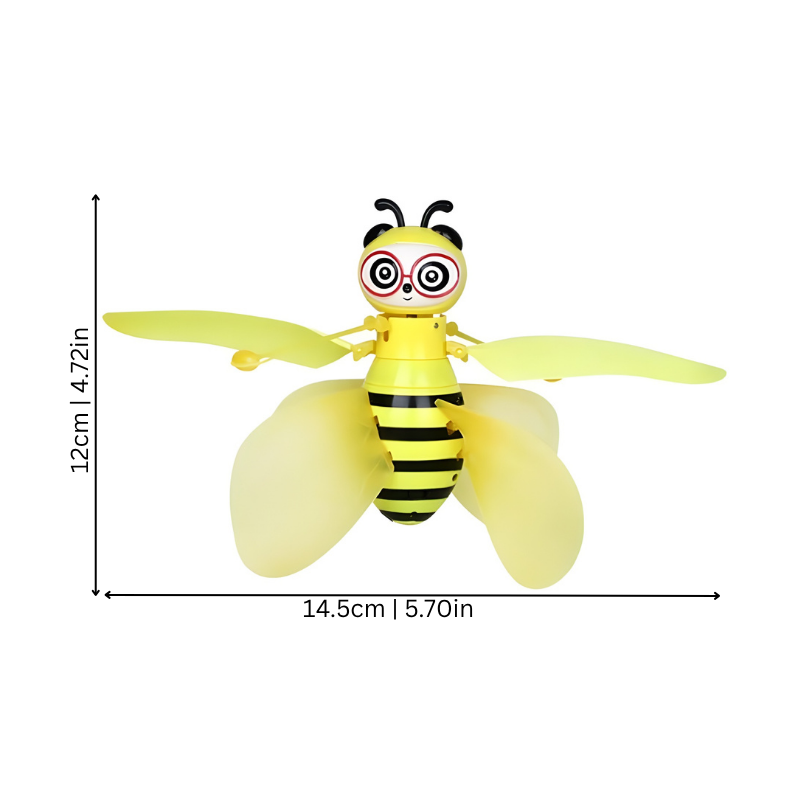 Dimensions du jouet volant en forme d'abeille