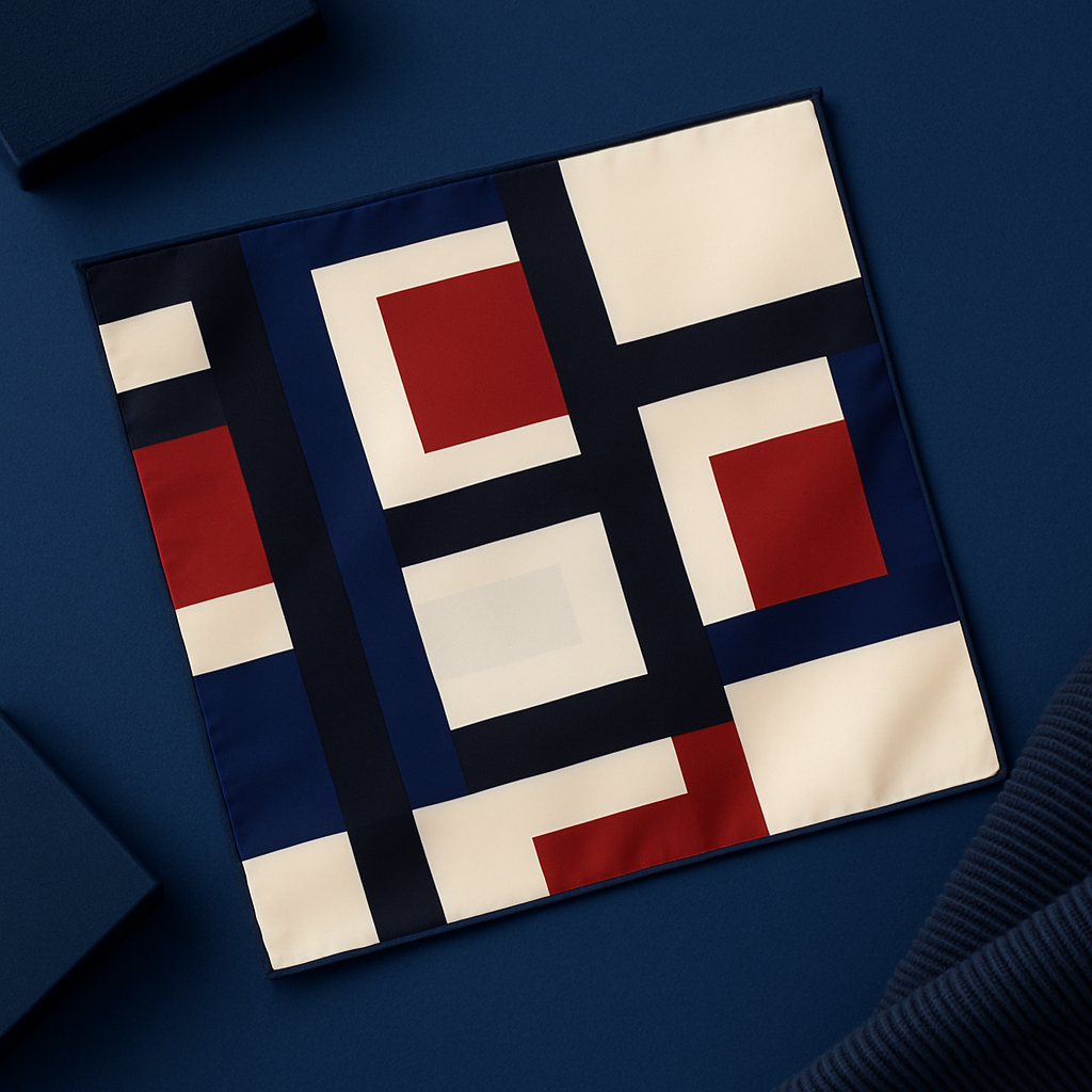 Foulard carré élégant aux motifs inspirés de Picasso