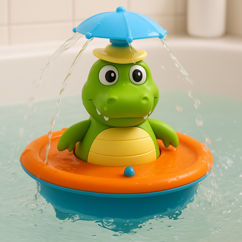 Jouet de bain en forme de grenouille avec lumières colorées