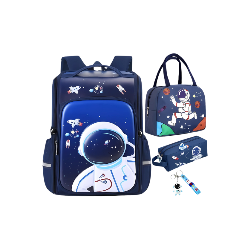 Ensemble complet bleu avec sac à dos et accessoires assortis