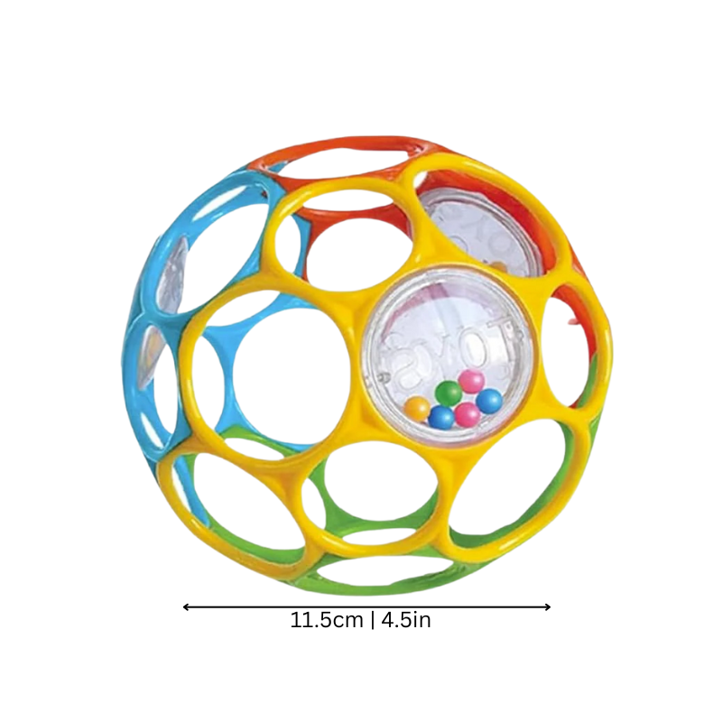 Boule sensorielle douce avec textures variées pour bébé