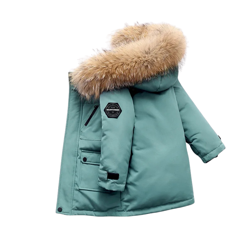 Veste verte pour enfants, idéale pour temps froid