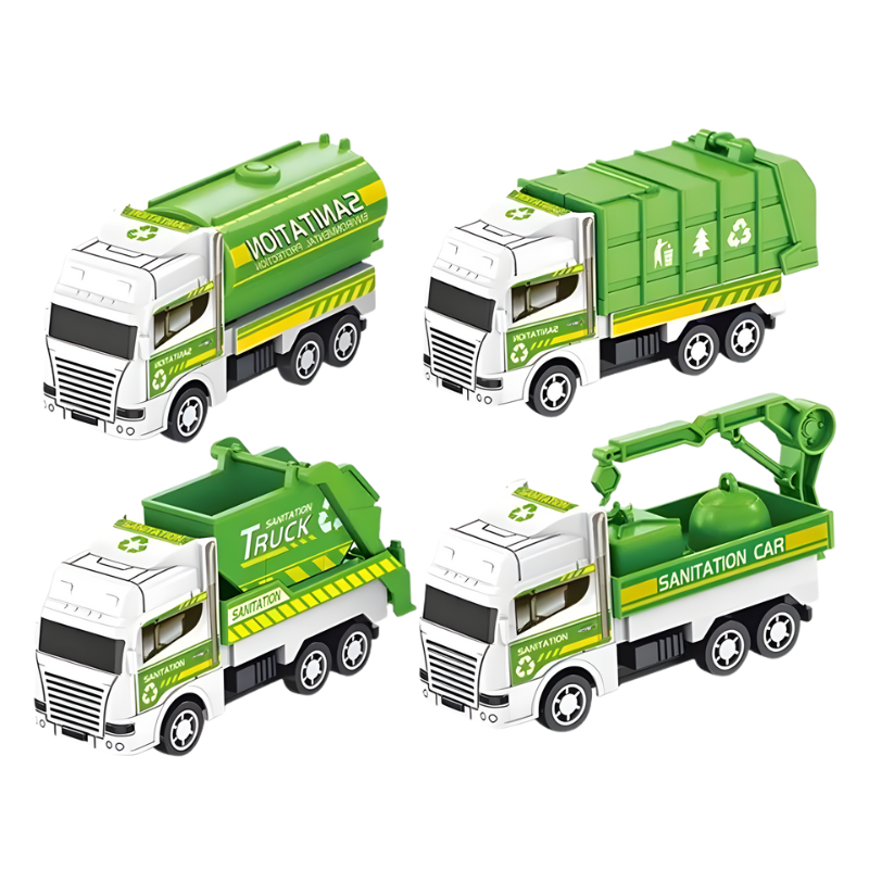 Camion de construction vert en plastique ABS robuste