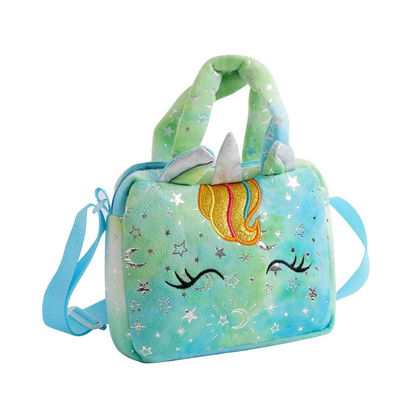 Pochette verte avec détails pailletés et bandoulière