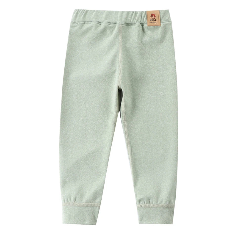 Pantalon polaire vert pour enfant, vue de face
