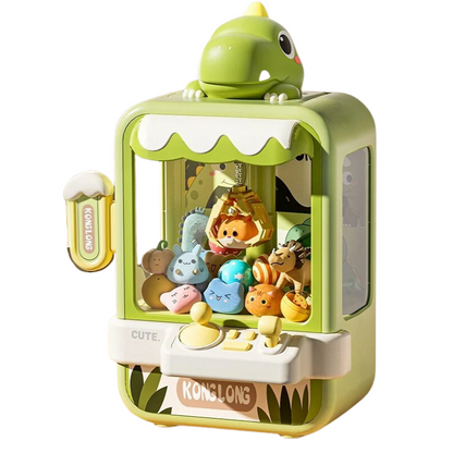 Machine à pince verte avec motif de dinosaure
