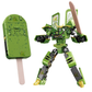 Version verte du jouet robot transformable en glace