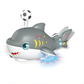 Voiture requin grise avec effets lumineux et design attrayant