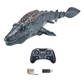 Dinosaure télécommandé gris en gros plan