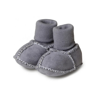 Chaussures bébé grises avec semelle antidérapante