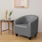 Housse en simili cuir gris foncé sur fauteuil cabriolet