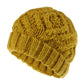 Bonnet en tricot torsadé vu de l'arrière