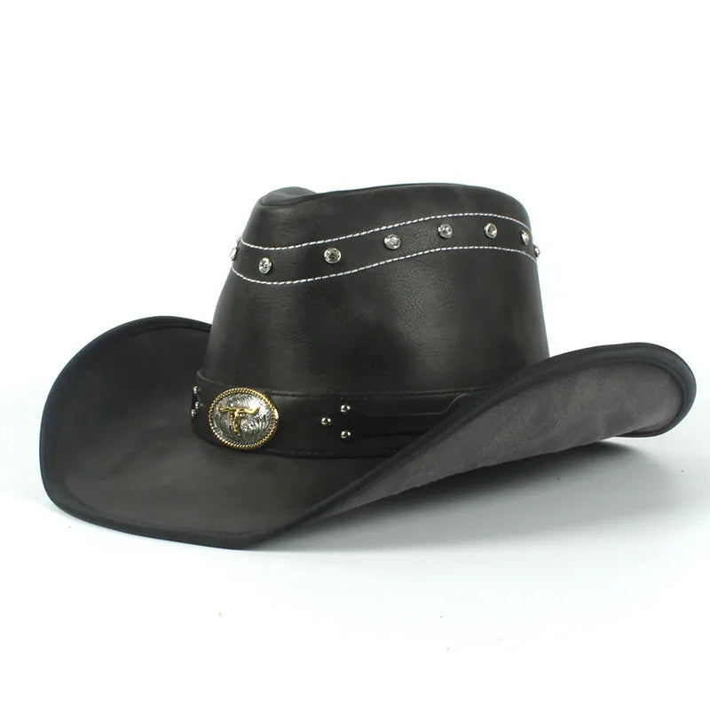 Chapeau Cowboy Cuir Véritable h0b572a20478744e48153612c34b33f22c présentation du produit