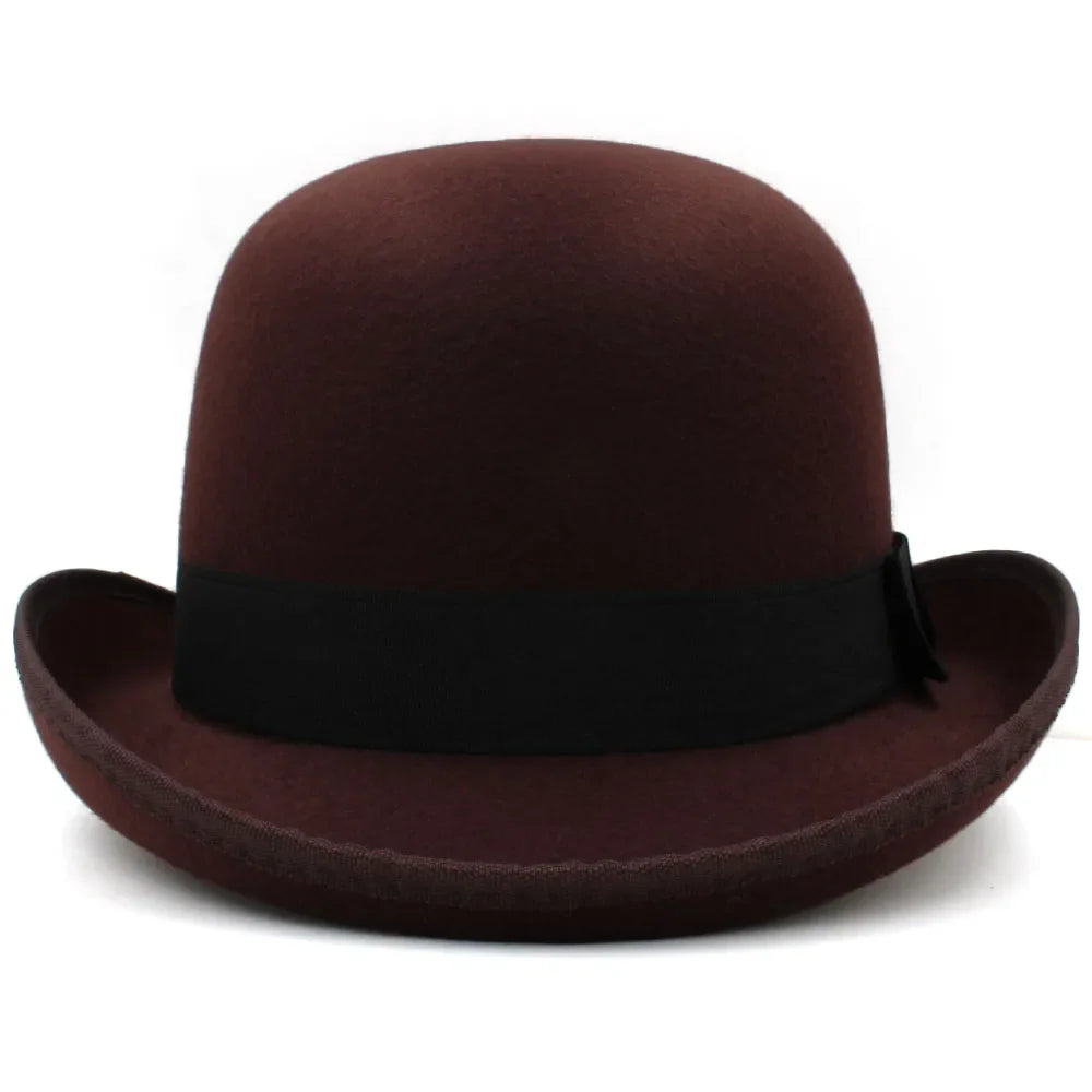 Chapeau melon avec ruban, détail du nœud