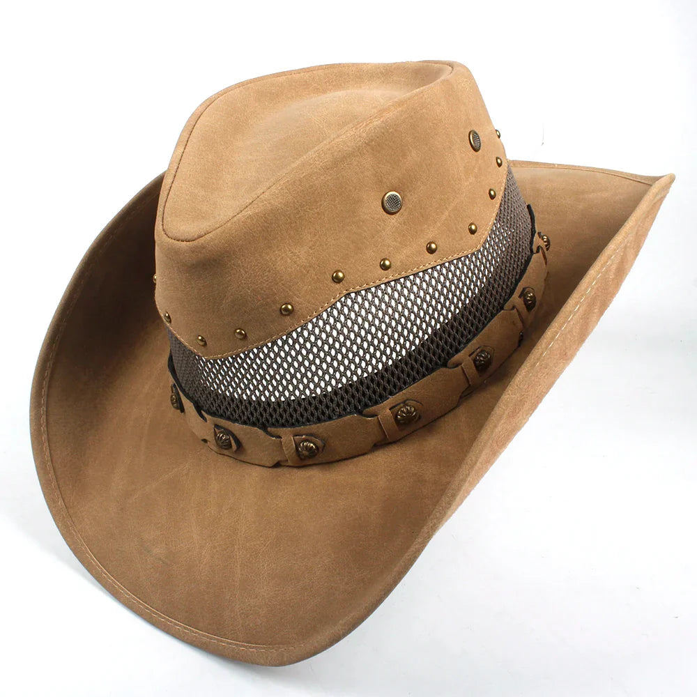 Chapeau Cowboy Cuir Véritable h18914bae96e14868b5bcbf40fa9c36b45 vue du matériau