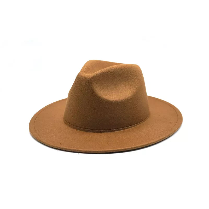 Chapeau Fedora en coton, avec un bord légèrement relevé
