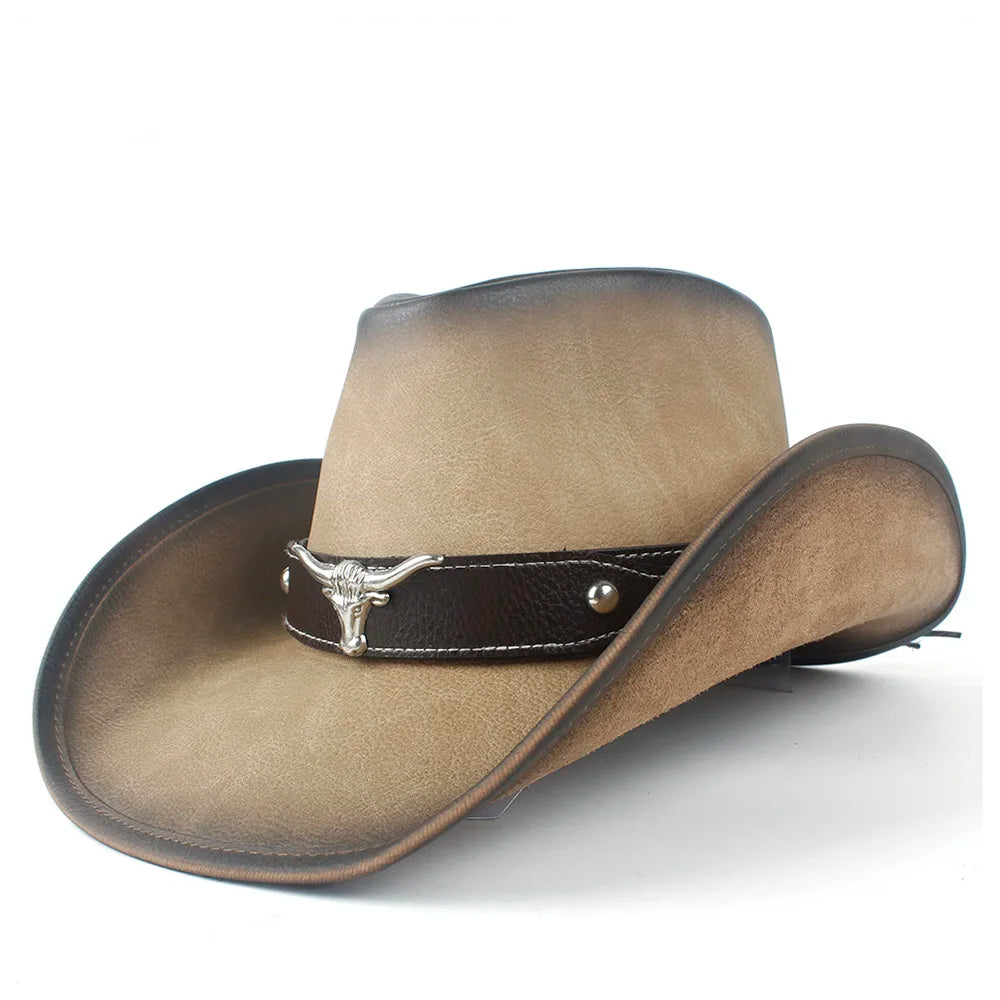 Chapeau Cowboy Cuir Véritable h1dfcfae9dcdd42108a8025a736af5290p vue du matériau