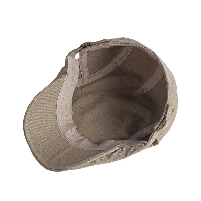 Béret ajustable avec doublure intérieure visible