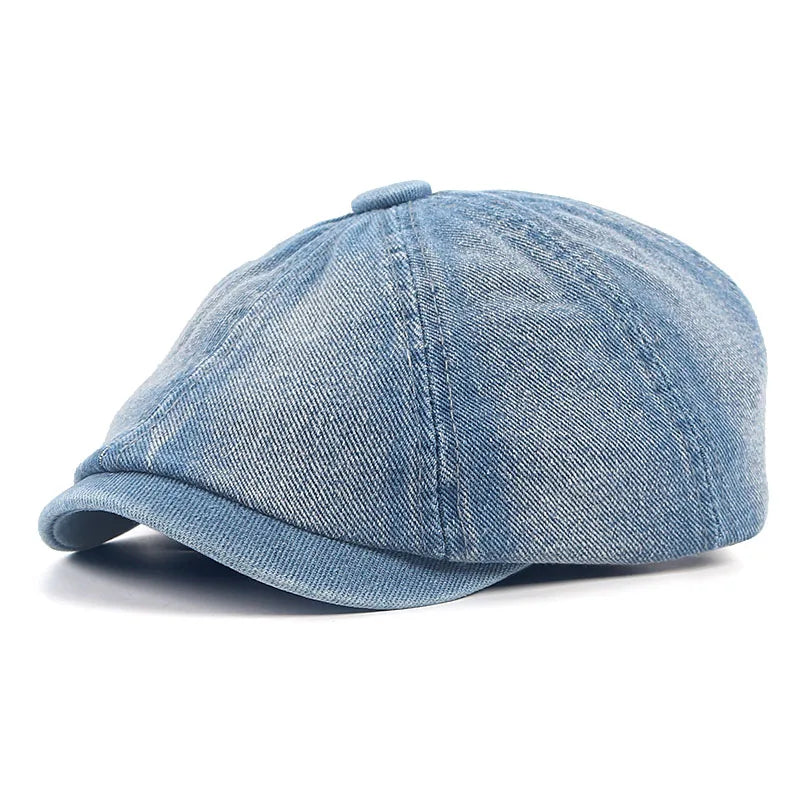 Casquette Gavroche avec intérieur visible et couture soignée