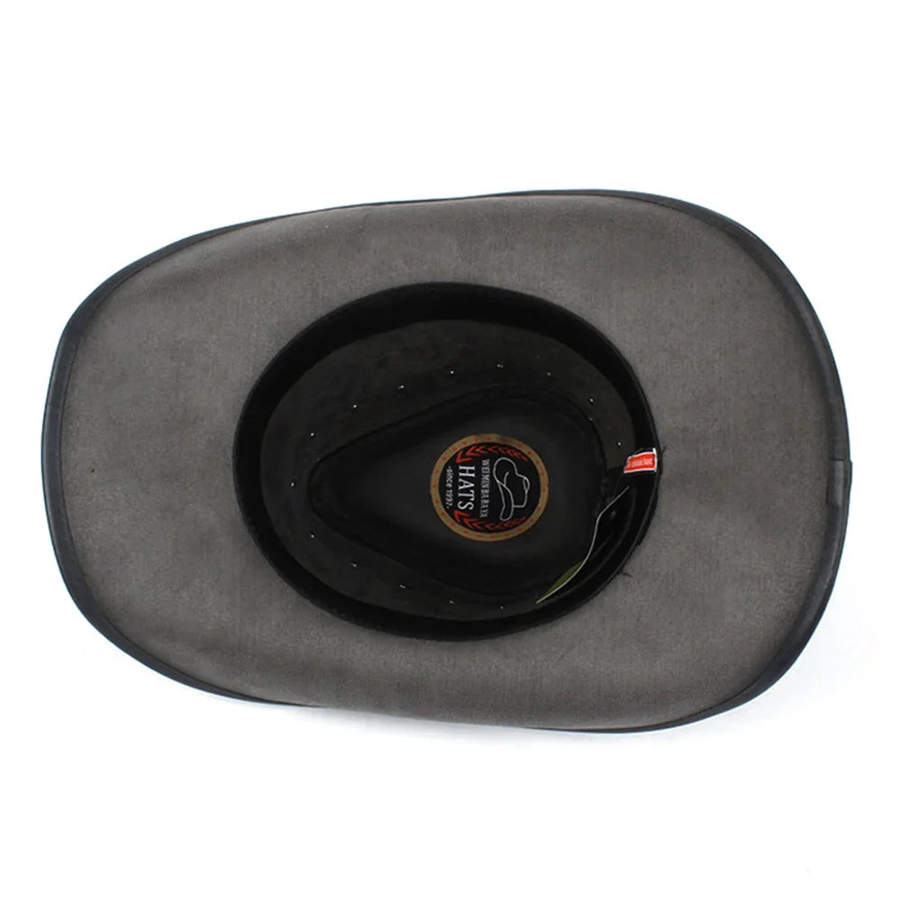 Chapeau Cowboy Cuir Véritable h365029183af846b5abff72244549c984d vue de face