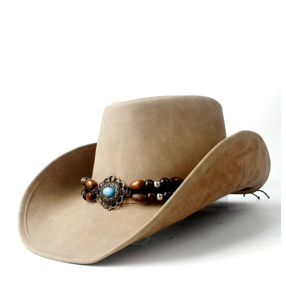 Chapeau Cowboy Cuir Véritable h3b7b9006f4e349d3aa229eef532dfbd1b présentation du produit
